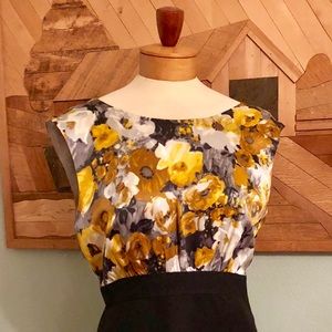 J.Crew Floral Silk & Wool Dress